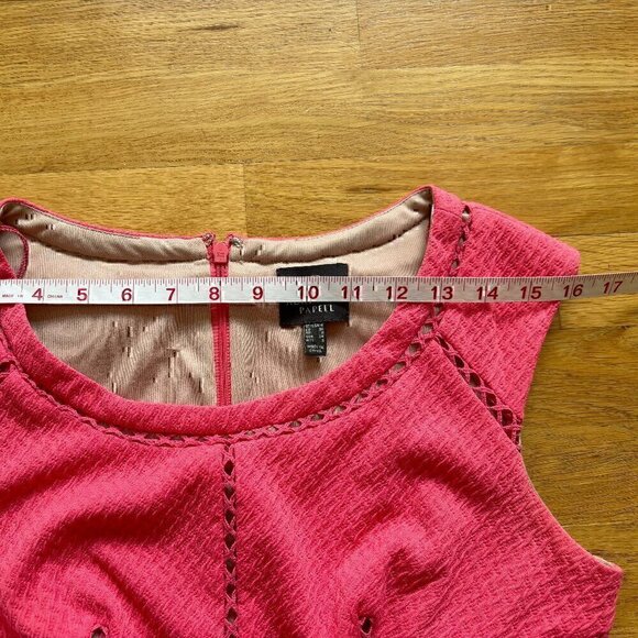 Adrianna Pappel Coral Cap Sleeve Sheath Dress Size 4 - Picture 2 of 10